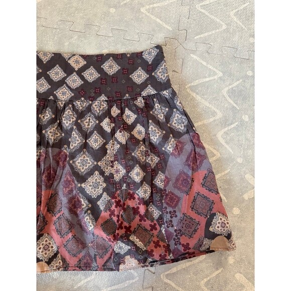 Kimchi Blue Geometric Diamonds Purple Grey Skirt Size Small - Picture 3 of 10